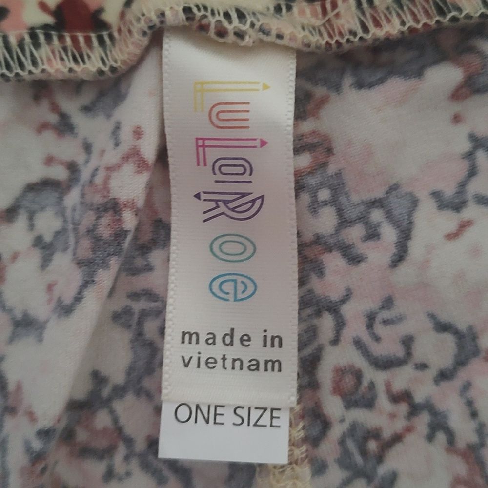 Lularoe Multicolor Cream Black Rust Color Legging… - image 5